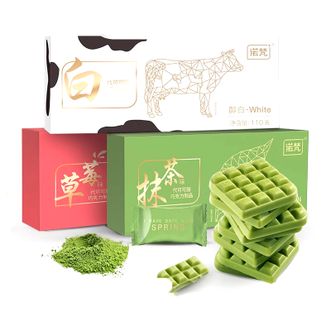 诺梵  三种口味混搭巧克力薄片组合装110g×3盒【抹茶味+草莓味+牛奶味】巧克力礼盒生日礼物送女友男友喜糖礼盒婚庆喜糖伴手礼零食糖果母亲节礼物零食网红糖果休闲零食