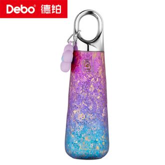 德铂（Debo）  哈维钛水滴杯220mL 抑菌纯钛保温杯保温保冷密封不漏水 小巧便携户外随行杯 渐变紫