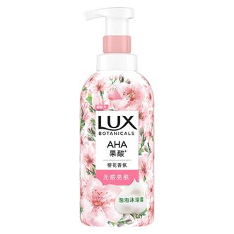 力士/LUX  植萃果酸泡泡沐浴露樱花香500ml深入毛孔清洁 温和嫩肤 持久留香