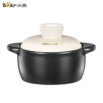 小熊  砂锅1.2L 家用煲锅砂锅耐高温干烧不裂 煲汤煮粥焖饭熬药一锅多用