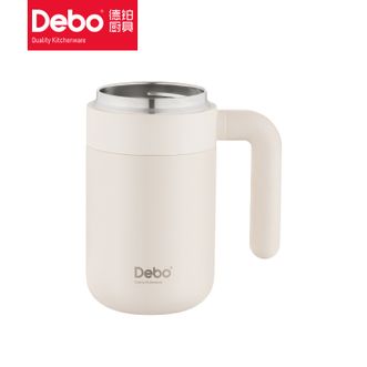 德铂（Debo）  基米希办公杯460ml 男女士水杯316不锈钢带茶滤茶杯便携商务办公保温杯 DEP-813 白色