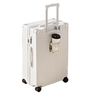 大嘴猴（Paul Frank）  多功能行李箱 干湿区分带杯架PF378-ZY-24-白色 24吋