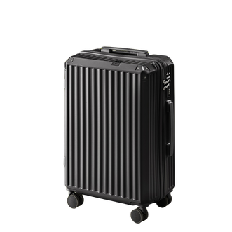 锐承（Ruicheng）  831拉链款行李箱拉杆箱新款静音小型旅行箱密码箱30寸暗夜黑