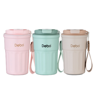 Debo  卡洛斯咖啡杯大容量316不锈钢带盖保温随行杯DEP-880