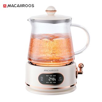 MACAIIROOS  玻璃养生壶0胶水1.2L容量玻璃煮茶器 办公室多功能煮茶壶智能预约烧水壶热水壶花茶壶开水壶煎药壶