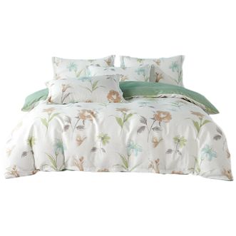 金号  纯棉四件套  雾色花影 床单款 （被套200*230cm） 1.5米/1.8米床适用