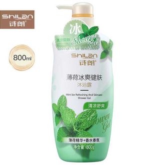 诗朗  薄荷冰爽健肤沐浴露800g 沐浴液