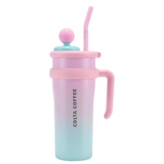  COSTA  巨无霸2.0大容量保温杯男女士水杯吸管杯学生冰霸杯-草莓波波1.25L        CDBW24031-PK