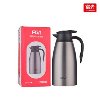 富光（FUGUANG）  2.0L大容量保温壶 新秀真空咖啡壶 FZ186061-2000 桌面壶 带把手 304不锈钢 2000ml 长效保温