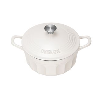 德世朗（DESLON）  禾味珐琅焖炖锅24cm家用铸铁锅汤锅炖锅奶锅电磁炉煮锅燃气灶专用微压锅焖炖锅