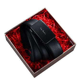 皮尔卡丹（pierre cardin）   皮带男自动扣头层牛皮腰带商务休闲内穿式裤带男式自动扣皮带 HFTH-J1A826Z-1081102A