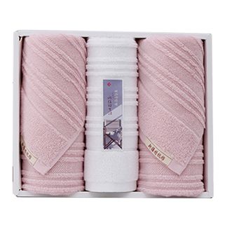 洁丽雅/Grace  经典全棉优品-3 洗脸巾纯棉成人男女2条面巾1条方巾礼盒装2条毛巾1条方巾 6974751980918 颜色随机组合发货