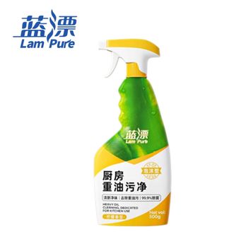 蓝漂  厨房重油污净500ml-1瓶装   厨房重油污净泡沫型油烟机去油厨房灶台污垢去除油渍 【柠檬香型】