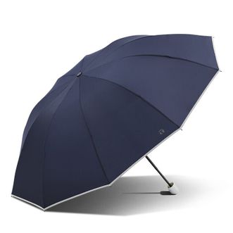 天堂伞  男/女雨伞三折 全钢双人大号商务雨伞反光条伞 30845EYZ岩石蓝