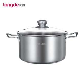 龙的/Longde  乐膳系列不锈钢汤锅不锈钢厨具一锅多用煎炒焖煮集一体锅LDTG134