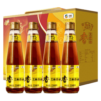 福临门  中粮 压榨芝麻香油礼盒220ml*4