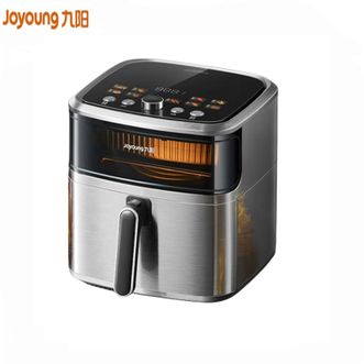 九阳/Joyoung  空气炸锅KL80-V587Y 双热源不用翻面 焱烤 7.8L大容量上可视大窗口不锈钢空炸金属质感外观无油低脂