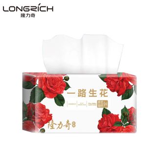 隆力奇/Longrich  一路生花抽纸面巾纸四包72抽