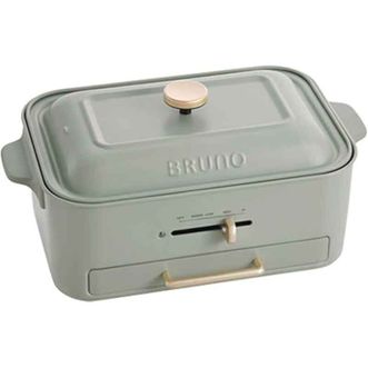 BRUNO  多功能料理锅家用多用途锅煎蒸煮烤炸电烤肉锅一体聚嗨电蒸锅烧烤炉多盘分体式烤肉炉
