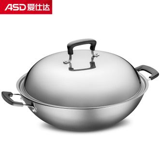 爱仕达/ASD  铁锅铸铁锅家用大号炒菜锅无涂层不易锈双耳炖锅40cm炒锅CF40E1Q