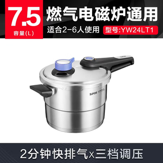 苏泊尔（SUPOR）  蓝眼调压压力快锅不锈钢家用快煮高压锅24cm复底加厚磁炉燃气通用YW24LT1