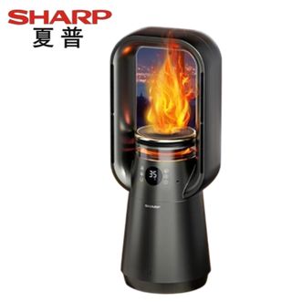 夏普/Sharp  石墨烯取暖器家用5D焰火暖风机智能语音轻音低噪无叶暖风机冷暖两用电暖雾化加湿HX-FR228B-H