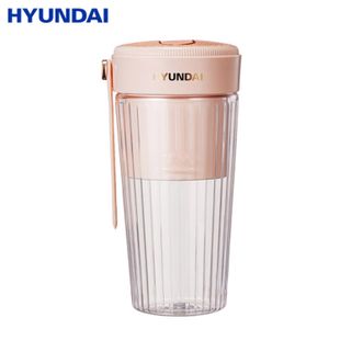 HYUNDAI  韩国榨汁机PY-104 【樱花粉-300ml】便携式迷你 多功能果汁杯 小型无线便携 家用充电料理机 果汁机碎冰电动随行杯
