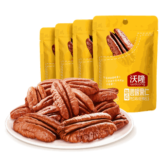 沃隆（wolong）  碧根果仁50g*4袋 口袋坚果 原味烘焙坚果炒货零食干果仁