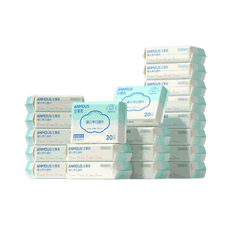 安慕斯（Anmous）  优选矿物质便携专用湿巾 20抽*20包