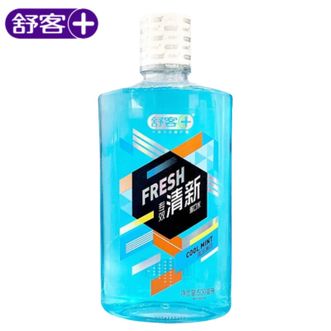 舒客  抑菌漱口水500ml清新口气清洁口腔男女生持久留香温和 漱口水500ml*1-清凉薄荷