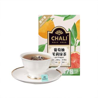 CHALI  葡萄柚茉莉绿茶  17.5g(2.5g7包)  独立包装便携