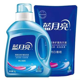 蓝月亮亮白增艳洗衣液套餐1kg瓶+500g袋×1