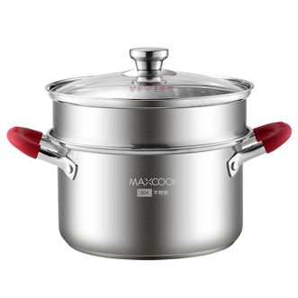 美厨（MAXCOOK）  不锈钢汤蒸多用锅20cm蒸锅多功能汤蒸多用锅MCLP602