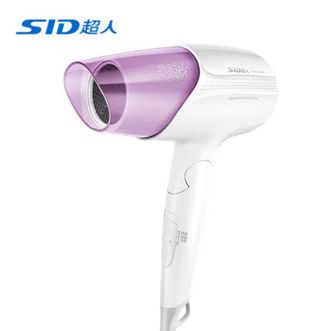 超人（SID）电吹风机折叠式三档调温可折叠易携带学生吹发机RD1632粉色