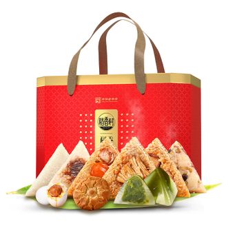 稻香村  【9粽6味 含桃酥+咸鸭蛋+五毒饼】上品尊礼 粽子礼盒1610g