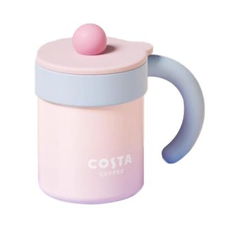 COSTA  桌面手持保温保冷杯男女士高颜值不锈钢咖啡水杯子 CDBW24078-PK 粉色
