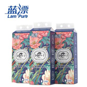 蓝漂  悬挂抽纸4层1200张*3提  卫生纸巾餐巾面巾纸可擦手厕所纸巾大尺寸抽纸柔韧加厚