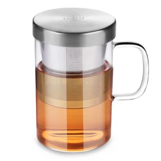 绿珠lvzhu 480ml玻璃杯子 茶水分离便携办公商务大容量耐热过滤花茶水杯子A1041