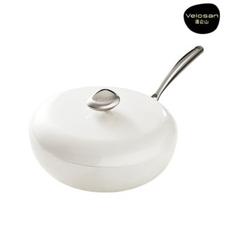 velosan  鹅卵石不粘锅 麦饭石炒锅 少油烟炒锅 高颜值厨房用锅32cm