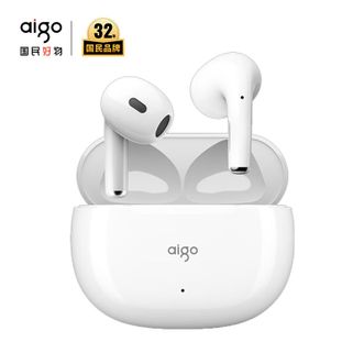 爱国者（aigo）  真无线半入耳式 音乐运动无线耳机TWS通话长续航耳机 TW31白