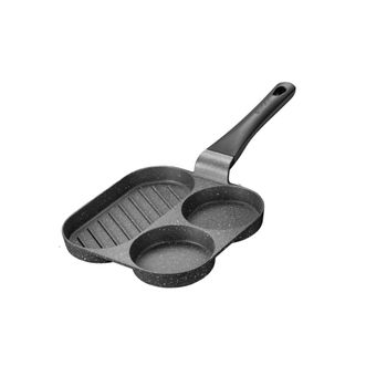 苏泊尔(SUPOR)   早餐锅家用平底锅早餐盘煎蛋饼神器方形牛排三孔麦饭石不粘蛋堡锅 EJ05LAP02