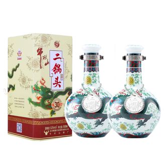 牛栏山 白酒 清香型 二锅头 地道北京味珍品三十（30）青龙 53度 500ml*2瓶装（赠礼袋））