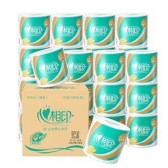 心相印  180克27粒装4层卷筒卫生纸厕纸有芯卷筒纸BT810