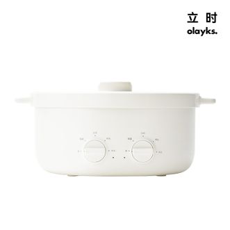 olayks.  立时 6L鸳鸯分体火锅 大容量电火锅家用多功能鸳鸯分体式大容量料理锅炒菜秒涮 6L 分体双控 面式加热