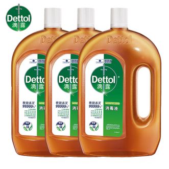 滴露/Dettol  消毒液1.8L*3瓶 衣物消毒液灭活HPV16型消毒水 洗衣家居宠物除螨杀菌