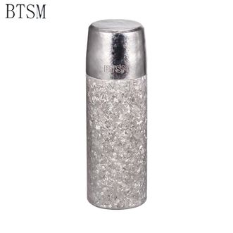 BTSM  410ml钛焖茶壶大冰花 双层真空保温杯茶杯便携水杯BTBW-T853银色
