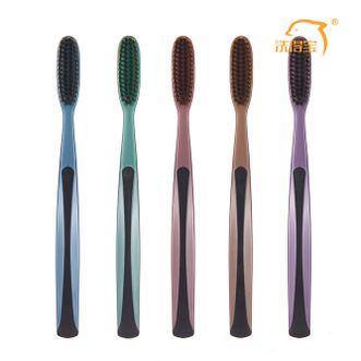 洗得宝  长头软毛牙刷5支装U型防滑宽头牙刷 软毛 5支