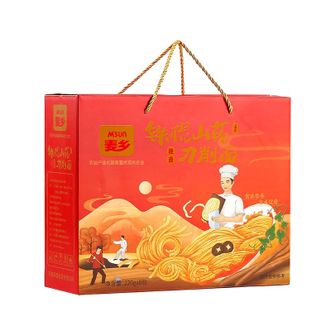 麦乡/M'SUN  铁棍山药面-220g*8宽刀削面礼盒装
