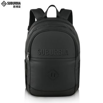 SUBURBIA  商务双肩包大容量通勤运动双肩背包15.6英寸电脑包书包可充电学生背包  ROS-BAP-003
