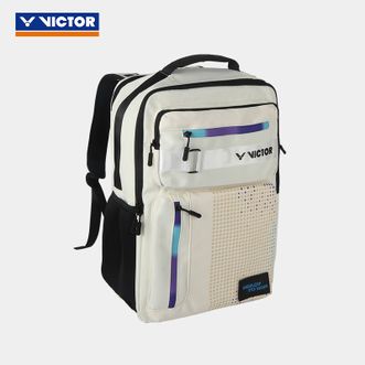 威克多（Victor）  羽毛球包 双肩运动背包 大容量独立鞋仓球拍包  BR5017 L暖白